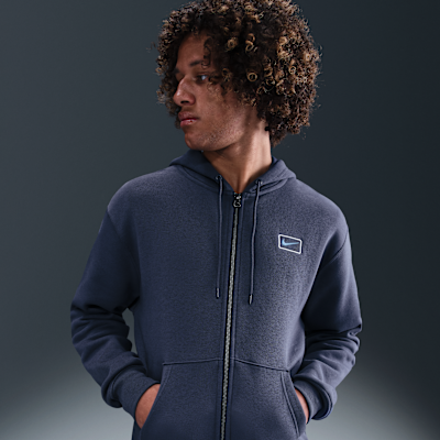 新品　2XL NIKE ビッグロゴフルジップ フィットネスパーカー　ブルー NIKE (ナイキ) BIGロゴ フルジップ パーカー FLC HD FZ ENERGY